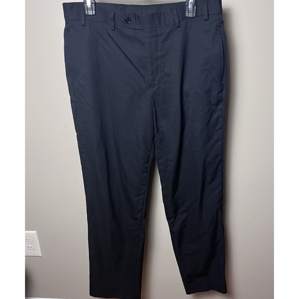 Brooks Brothers Pants Mens 35x30 Wool Dress Flat Front Classic Black Trousers